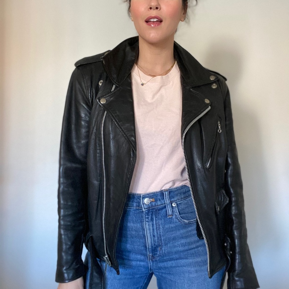 Vintage Leather Motorcycle Jacket